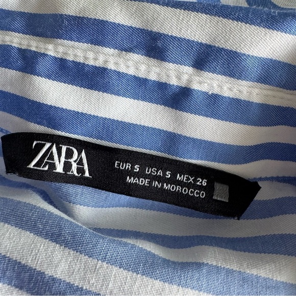 Zara Basic Strip Le Button Down - Wrinkle Resistant - Picture 6 of 8